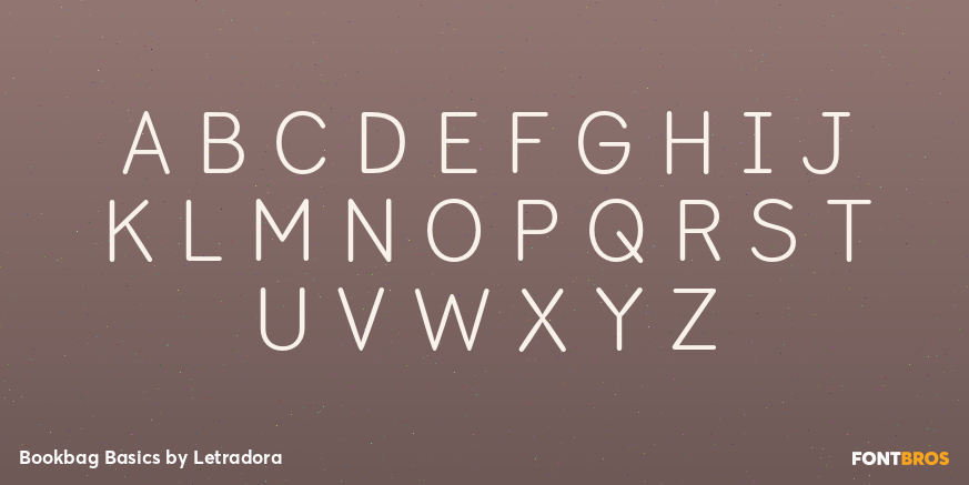 Bookbag Basics Font Poster #1