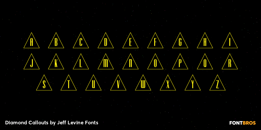 Diamond Callouts Font Poster #2