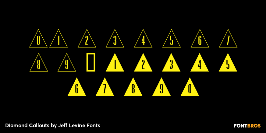 Diamond Callouts Font Poster #4