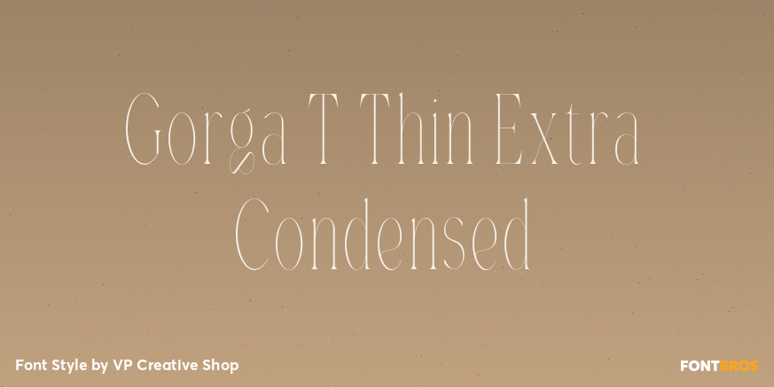 Gorga T Thin Extra Condensed Poster