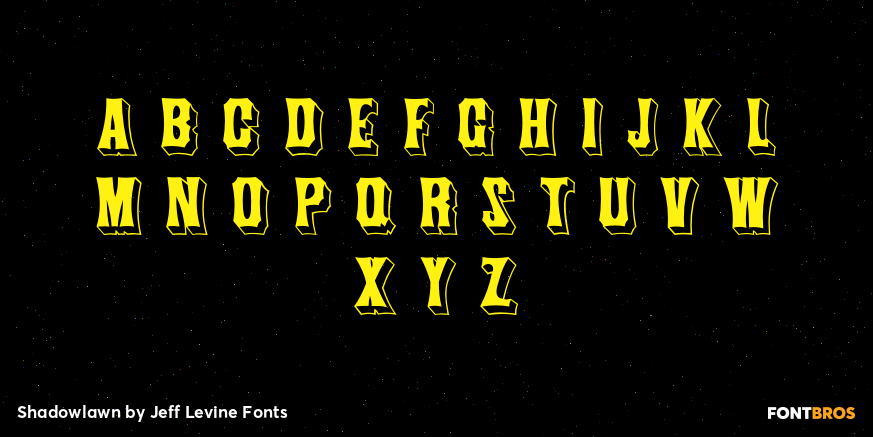 Shadowlawn Font Poster #3