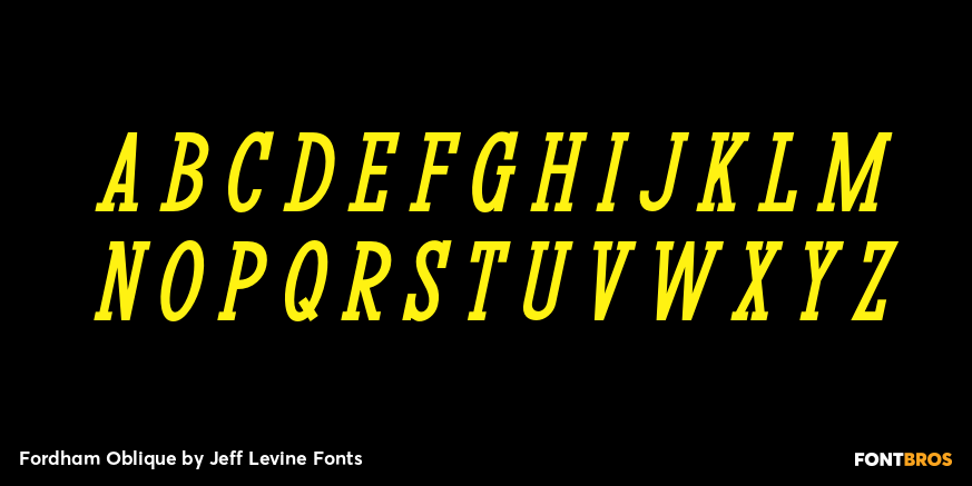 Fordham Oblique Font Poster #2