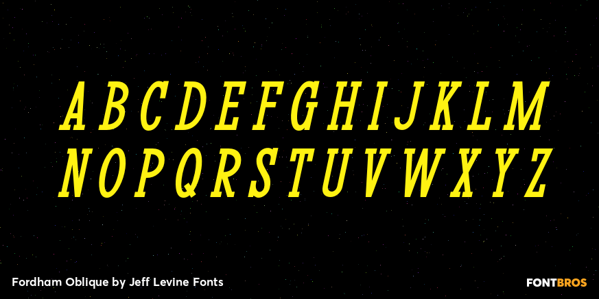 Fordham Oblique Font Poster #3