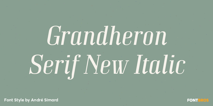 Grandheron Serif New Italic Font Poster #1