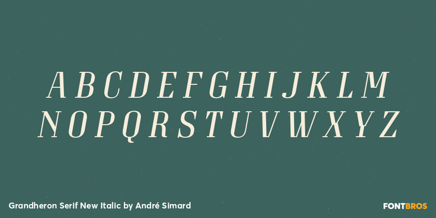 Grandheron Serif New Italic Font Poster #1