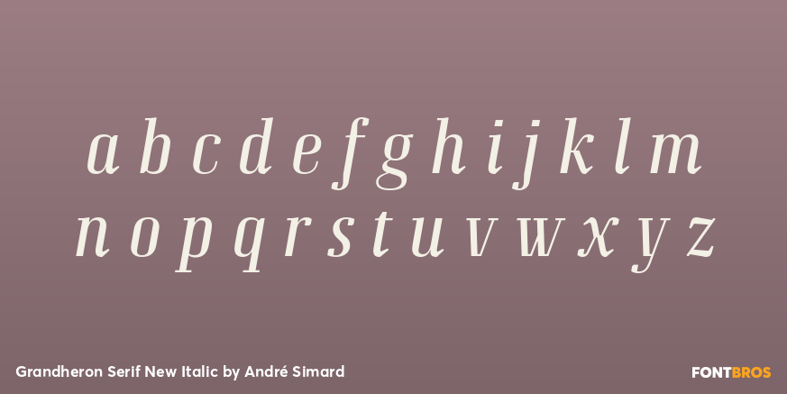 Grandheron Serif New Italic Font Poster #1
