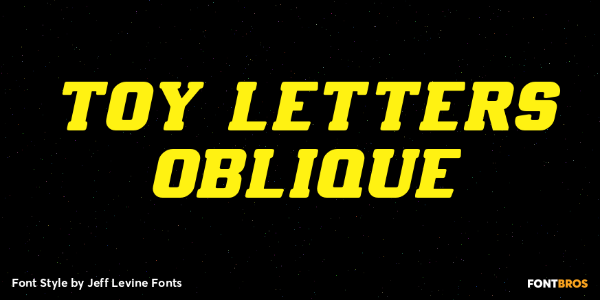 Toy Letters Oblique Font Poster #1