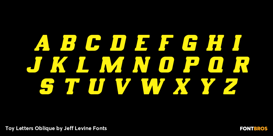 Toy Letters Oblique Font Poster #3