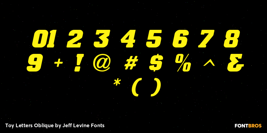 Toy Letters Oblique Font Poster #4