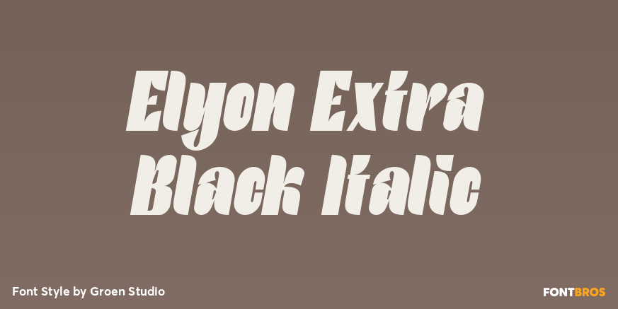 Elyon Extra Black Italic Poster