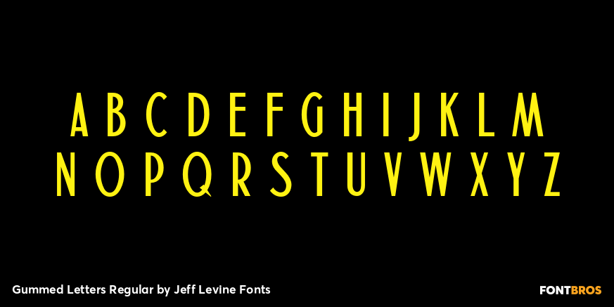 Gummed Letters Regular Font Poster #2