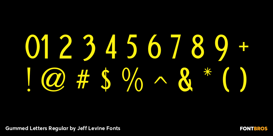 Gummed Letters Regular Font Poster #4