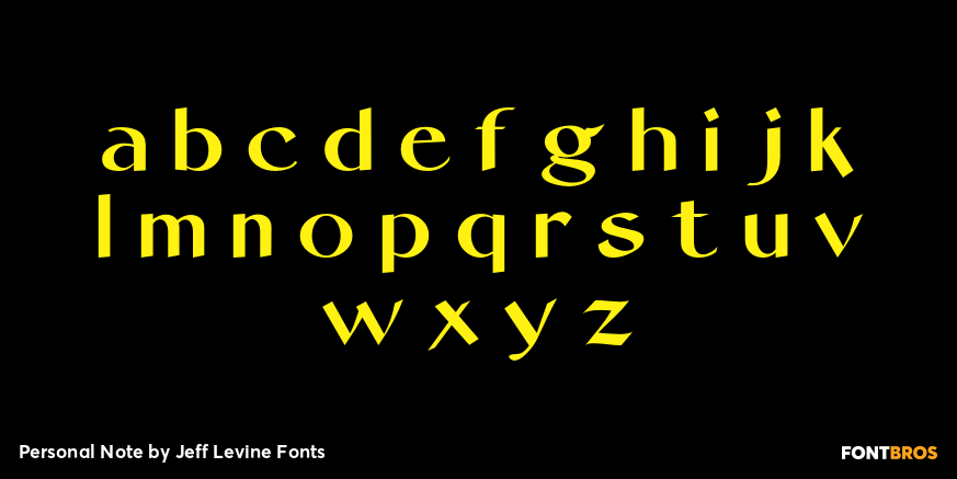 Personal Note Font Poster #3