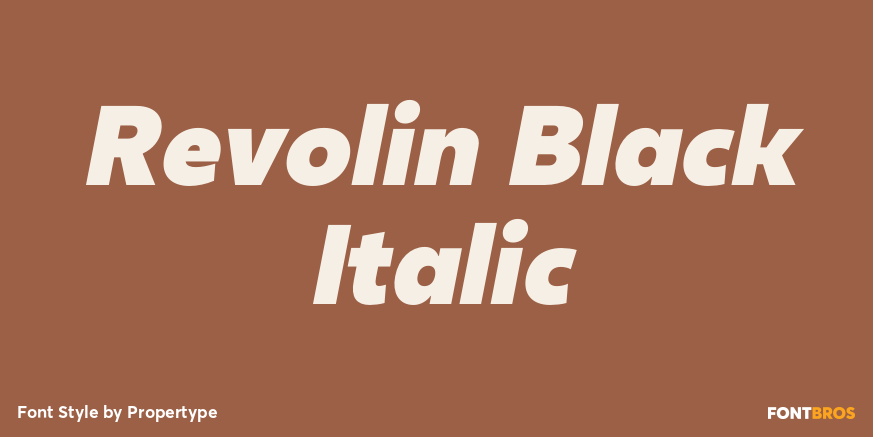 Revolin Black Italic Poster