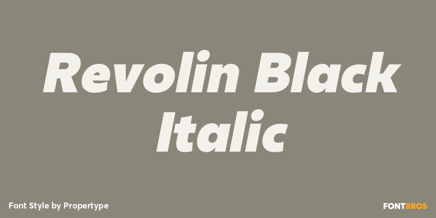 Revolin Black Italic Poster