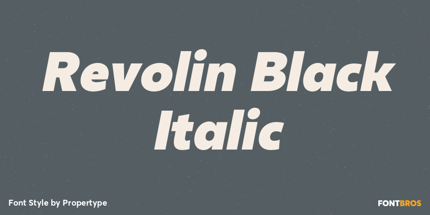 Revolin Black Italic Poster