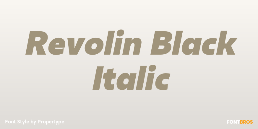 Revolin Black Italic Poster