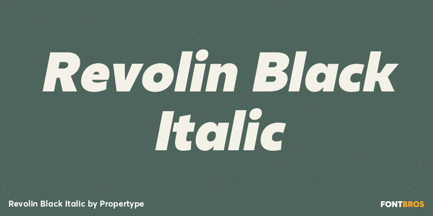 Revolin Black Italic Poster