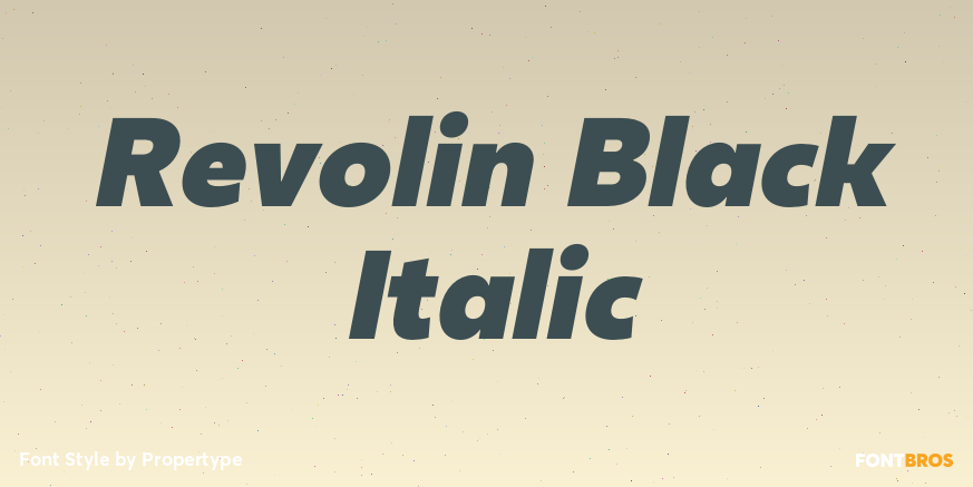 Revolin Black Italic Poster