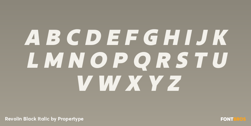 Revolin Black Italic Font Poster #2