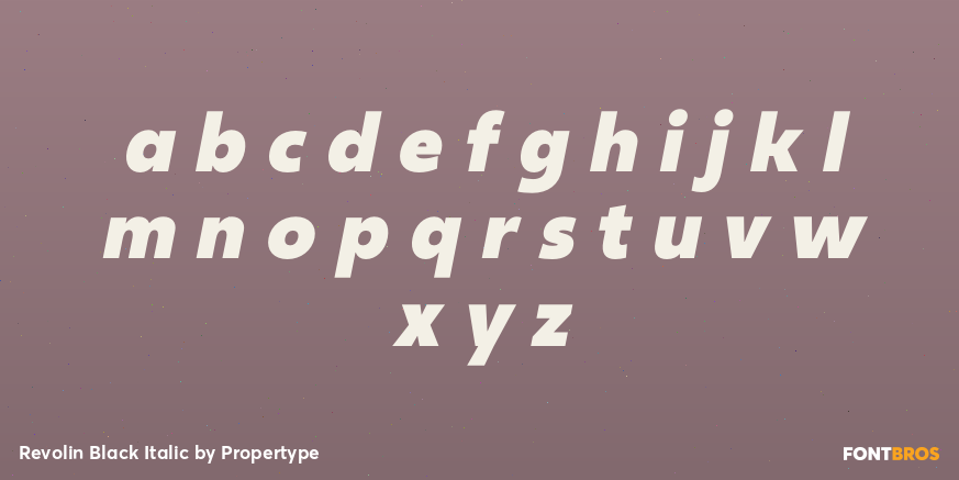 Revolin Black Italic Font Poster #3
