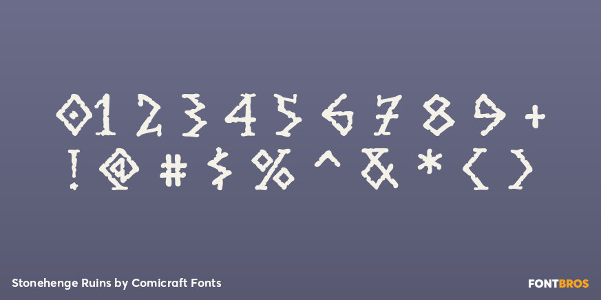 Stonehenge Ruins Font Poster #1