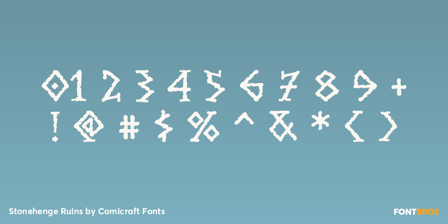 Stonehenge Ruins Font Poster #4