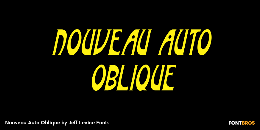 Nouveau Auto Oblique Font Poster #1
