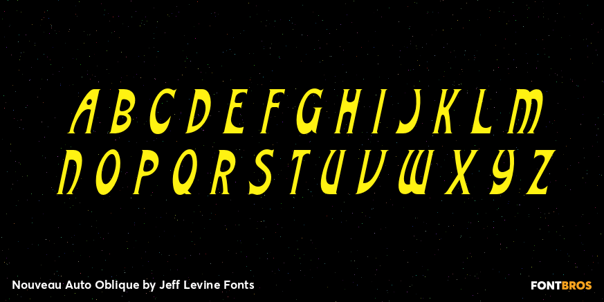 Nouveau Auto Oblique Font Poster #2