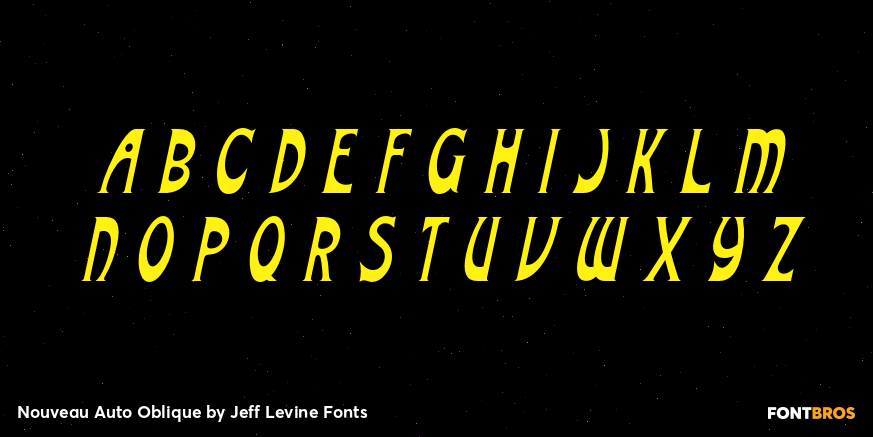 Nouveau Auto Oblique Font Poster #3