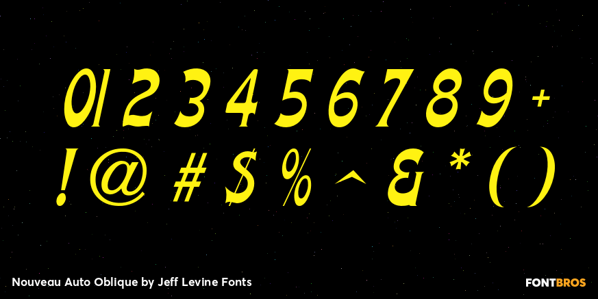 Nouveau Auto Oblique Font Poster #4