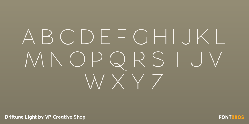 Driftune Light Font Poster #2