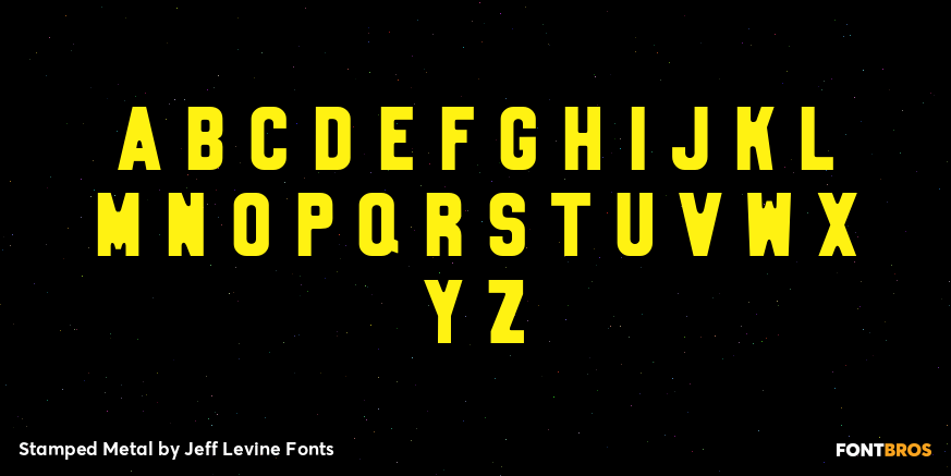 Stamped Metal Font Poster #2