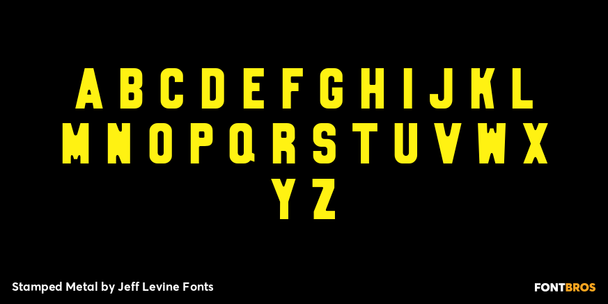 Stamped Metal Font Poster #3