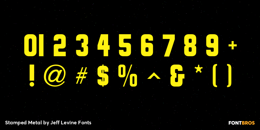 Stamped Metal Font Poster #4