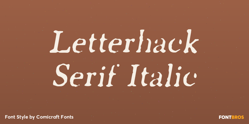 Letterhack Serif Italic Font Poster #1