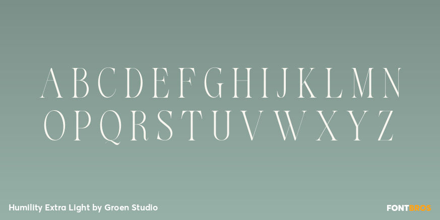 Humility Extra Light Font Poster #2