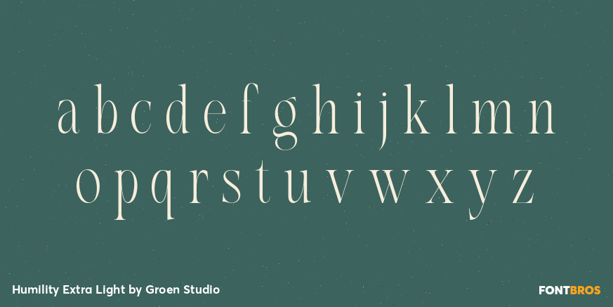 Humility Extra Light Font Poster #3