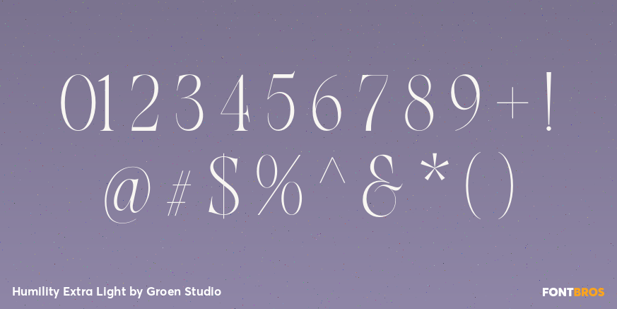 Humility Extra Light Font Poster #4