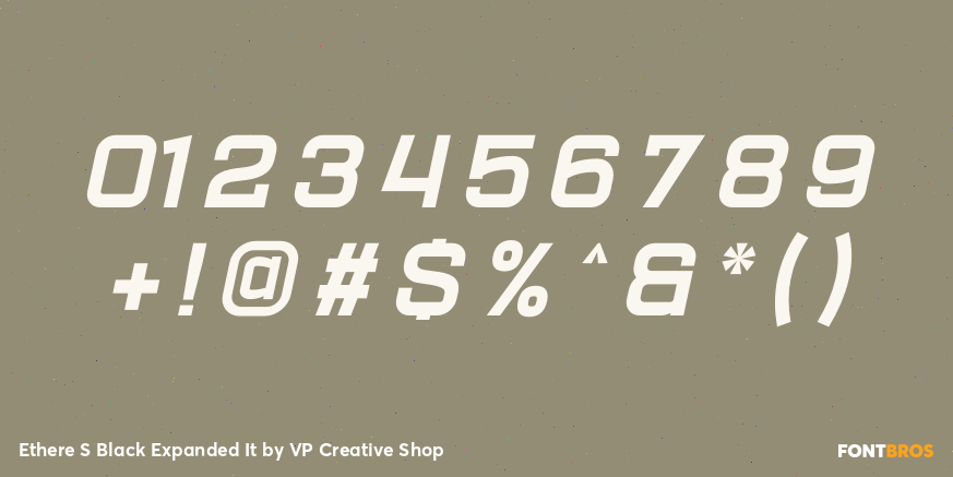 Ethere S Black Expanded It Font Poster #1