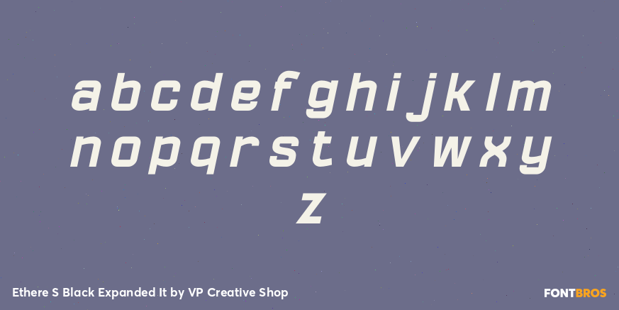 Ethere S Black Expanded It Font Poster #1