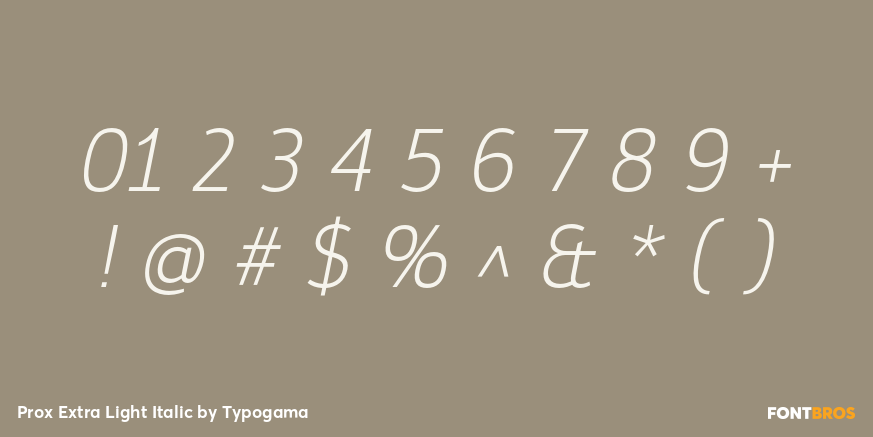 Prox Extra Light Italic Font Poster #4
