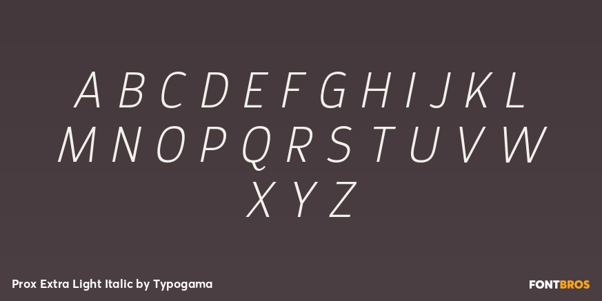 Prox Extra Light Italic Font Poster #2