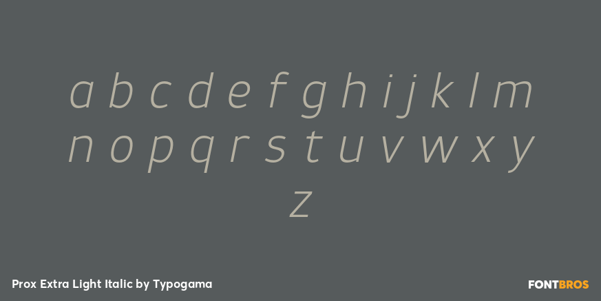 Prox Extra Light Italic Font Poster #3