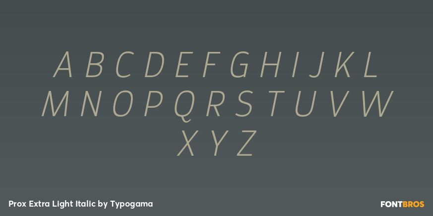Prox Extra Light Italic Font Poster #2