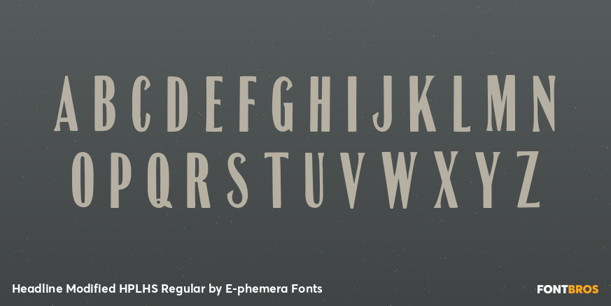 Headline Modified HPLHS Regular Font Poster #2