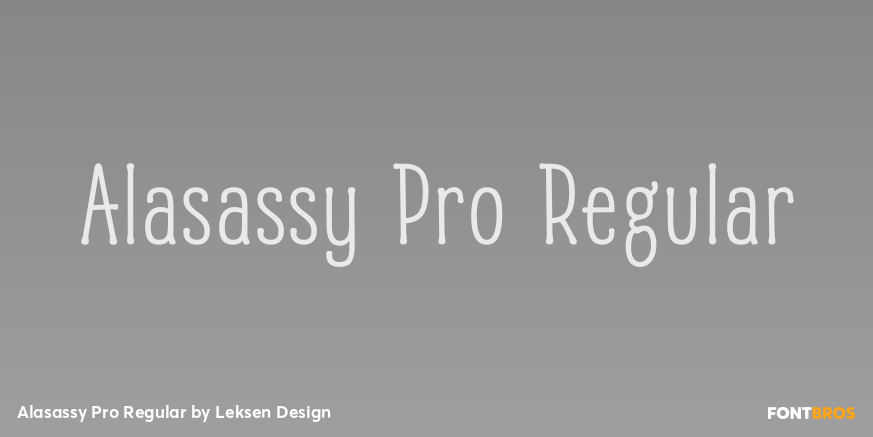 Alasassy Pro Regular Poster