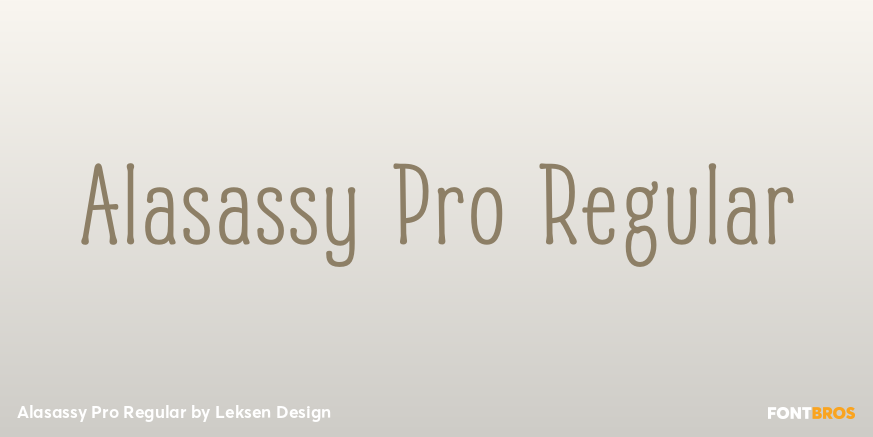 Alasassy Pro Regular Poster