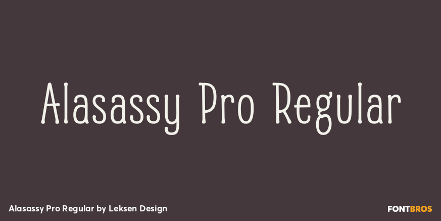 Alasassy Pro Regular Poster