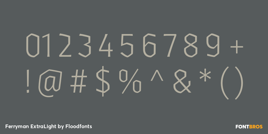Ferryman ExtraLight Font Poster #1